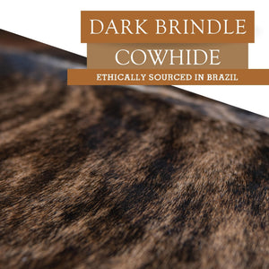 Dark Brindle Cowhide Area Rug