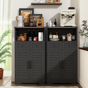 Farmhouse Storage Cabinet with Doors and Drawers