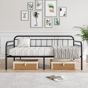Metal Daybed Frame Twin with Steel Slats