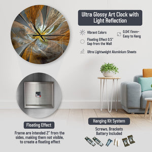 Round Aluminum Decorative Wall Clock – Woman Eyes Multi-Color Print