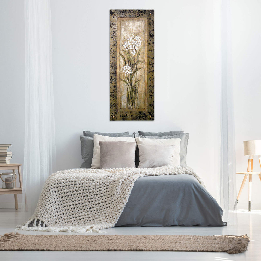 Floral Woven Tapestry Wall Hanging – White Narcissus
