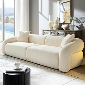 Modern Sectional Sofa 3-Seater with Curved Armrests