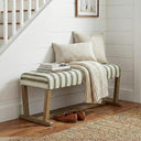 Upholstered Entryway Bench with Cushion and Rubberwood Legs