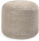 Round Pouf Ottoman Footrest – Handmade Floor Seating