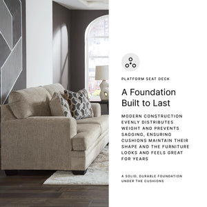 Contemporary Polyester Loveseat with Accent Pillows