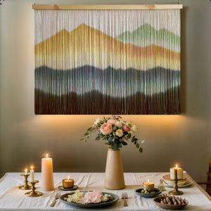 Extra Large Macrame Wall Hanging Dip-Dyed Tapestry