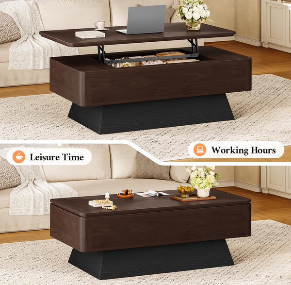 47.2" Lift Top Coffee Table with Hidden Storage