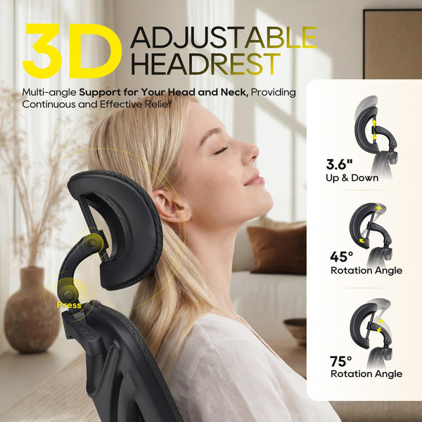 Ergonomic Office Chair with Footrest & Mesh Back