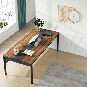 Large Executive Office Desk 70.8 Inch with Privacy Panel