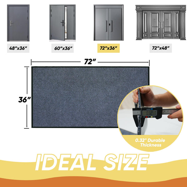 Heavy Duty Indoor Outdoor Doormat 3 x 6 ft