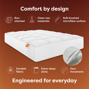 Hypoallergenic Overstuffed Pillow Top Mattress Topper