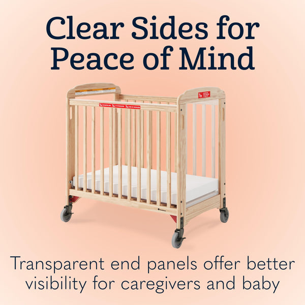 Infant Evacuation Daycare Crib with Clearview Panels & Foam Mattress