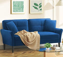 69" Velvet Loveseat Sofa with 2 Pillows | 700lb Capacity | Tool-Free Setup