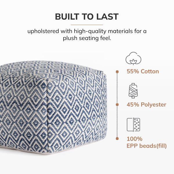Handmade Pouf Ottoman Foot Rest