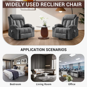 Swivel Glider Rocking Recliner Chair with Cup Holder