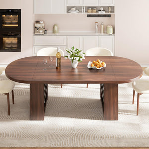 Oval Dining Table with Storage Shelves — Seats 6 to 10