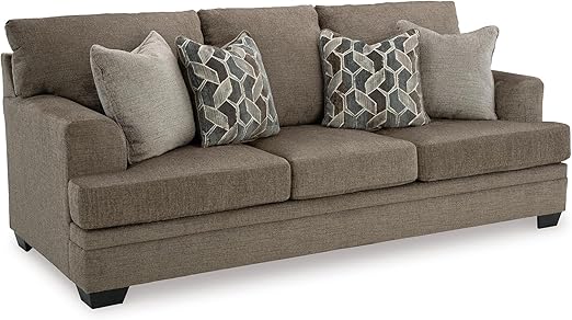 Contemporary Sofa with 4 Toss Pillows