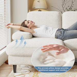 U-Shaped Sectional Sofa with Double Chaise Lounge