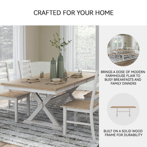 Butterfly Extension Dining Table with Self-Storing Leaf