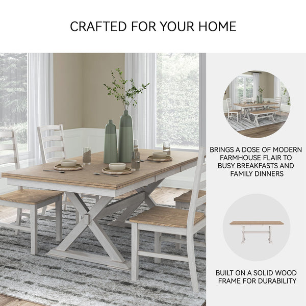 Butterfly Extension Dining Table with Self-Storing Leaf