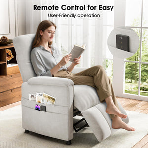 Electric Power Recliner Chair with Remote & Footrest