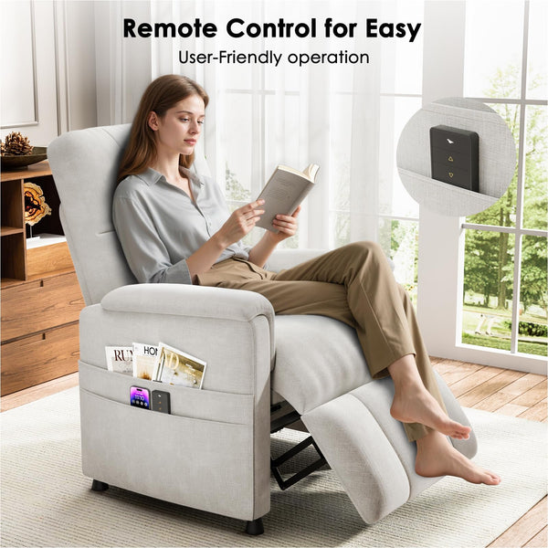Electric Power Recliner Chair with Remote & Footrest