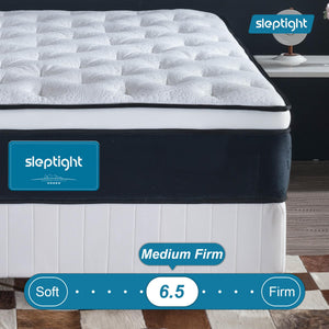 12-Inch Pillow Top Hybrid Mattress – Memory Foam & Pocket Spring