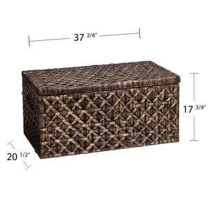 Water Hyacinth Storage Trunk – Blackwashed