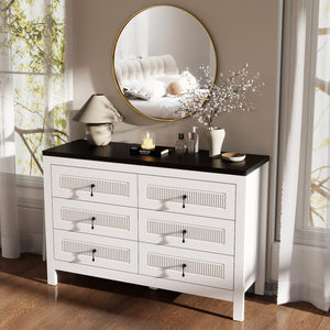 6-Drawer Wide Bedroom Dresser