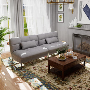 Convertible Futon Sofa Bed with Adjustable Backrest
