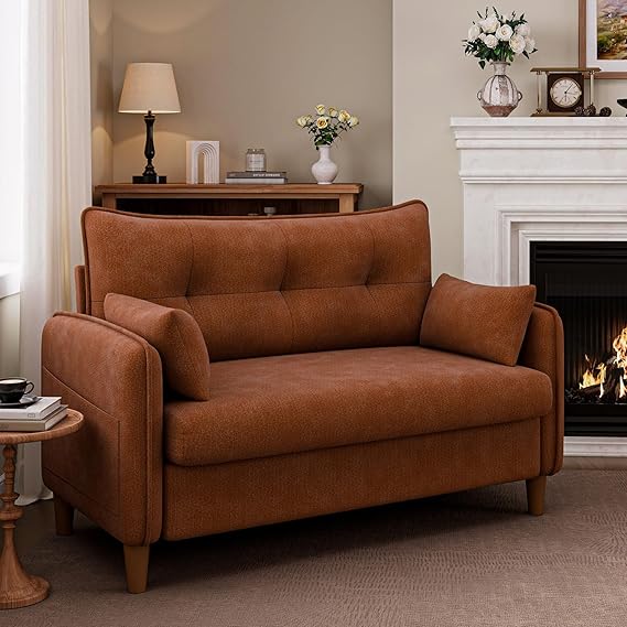 50" Tufted Loveseat Sofa for Small Spaces