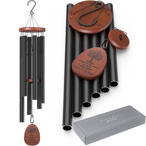 Large Memorial Wind Chimes – Deep Tone Sympathy Gift