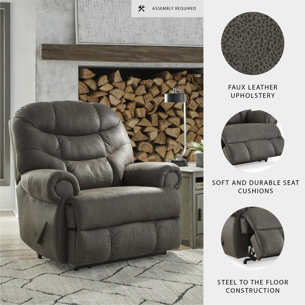 Large Zero Wall Recliner Chair – Grey Faux Leather