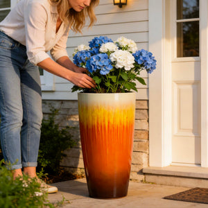 21-Inch Tall Planter Set of 2 – Indoor & Outdoor Large Plant Pots