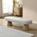 Upholstered Boucle Dining Bench