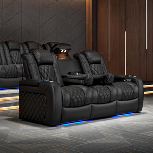 3-Seat Power Recliner with Center Console