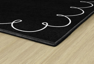 Kids Educational Classroom Area Rug, Scribbles, Nylon Tufted