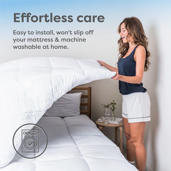 Hypoallergenic Overstuffed Pillow Top Mattress Topper