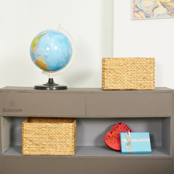 Water Hyacinth Storage Baskets, Set of 3