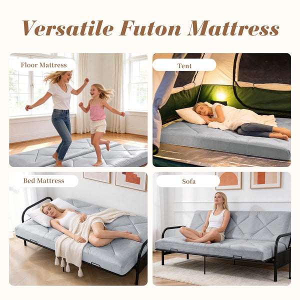Foldable Futon Mattress with Memory Foam
