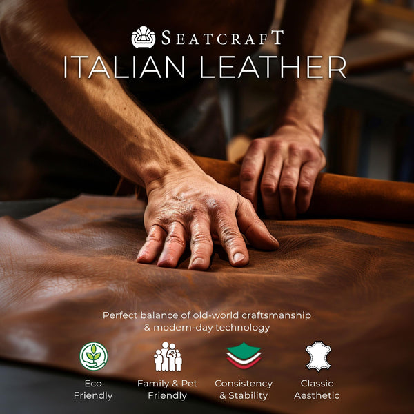 Power Reclining Home Theater Sofa – Italian Leather