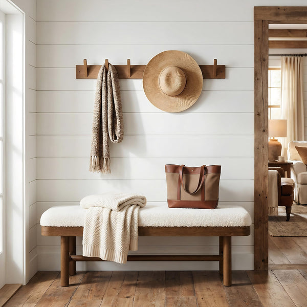 55-Inch Upholstered Entryway Bench