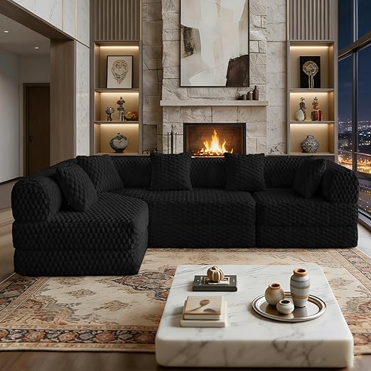108" Modular Sectional Sofa Futon Convertible Sleeper