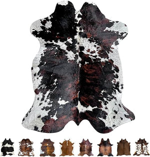 Genuine Cowhide Rug 6x7 ft – Hair On, Western & Rustic Home Decor