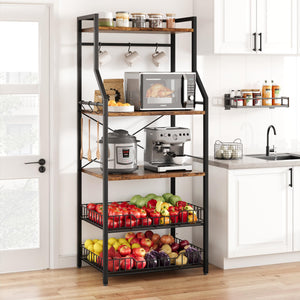 5-Tier Kitchen Baker's Rack with Microwave Stand