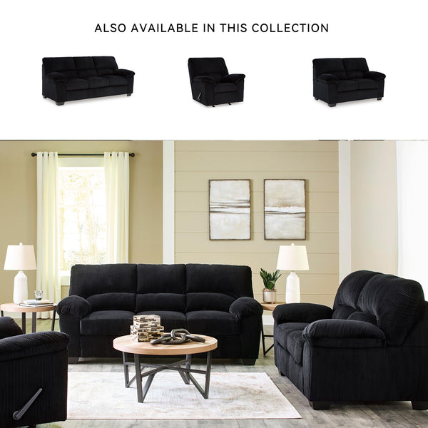 Contemporary Corduroy Sofa – 3-Seat Living Room Couch