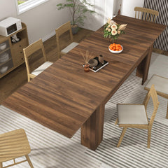 Extendable Dining Table for 6–12 People | Engineered Wood | Walnut & Oak