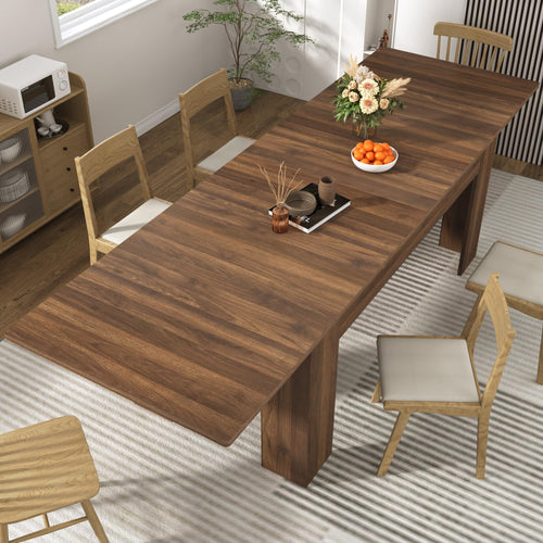 Extendable Dining Table for 6–12 People | Engineered Wood | Walnut & Oak