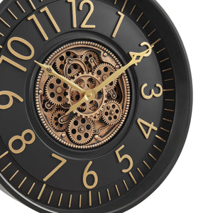 Moving Gear Wall Clock with Roman Numerals – Modern Analog Decor