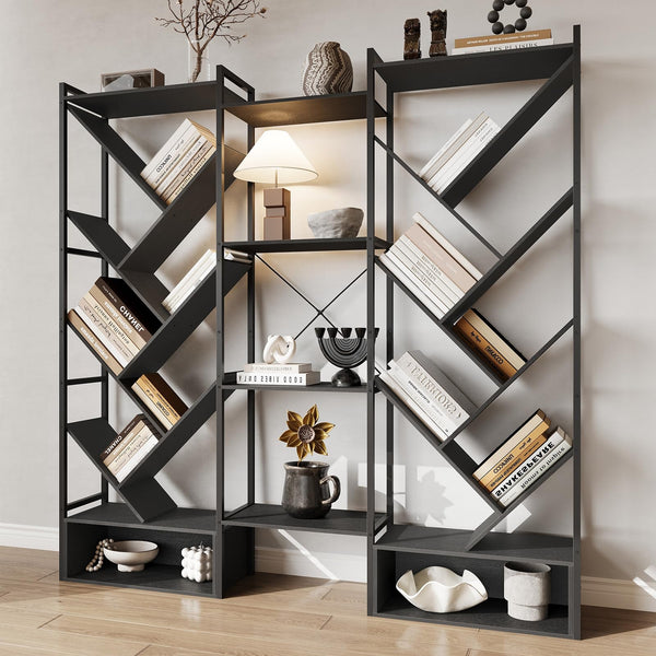5-Tier Tree Bookshelf with 24 Open Shelves
